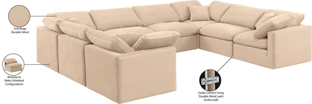 Indulge - Velvet 8 Piece Modular Sectional