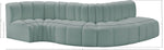 Arc - Faux Leather 5 Piece Modular Sofa