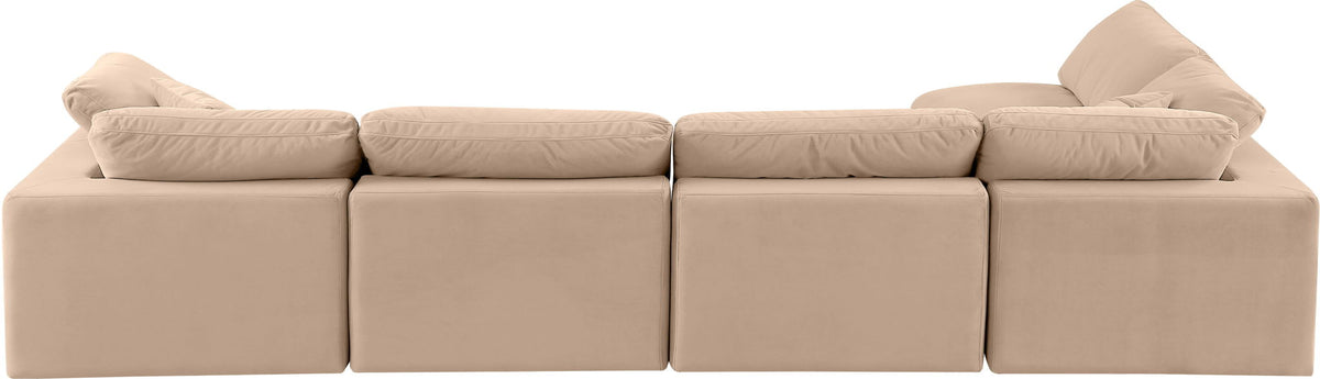 Comfy - 5 Piece Velvet Modular Sectional
