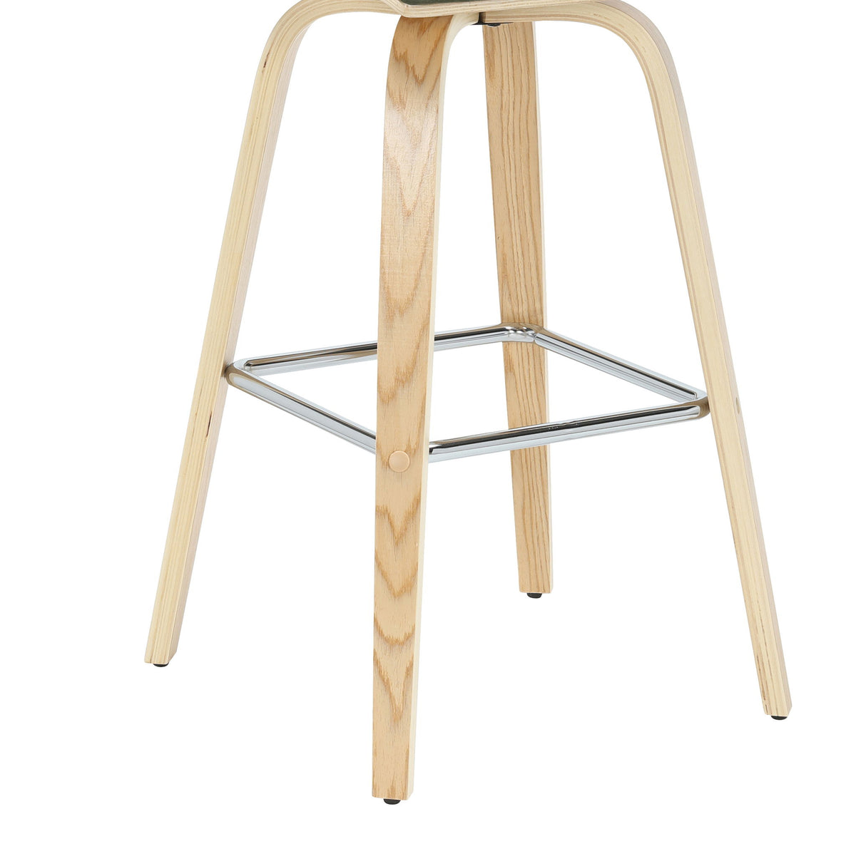 Vienna - 39.5" Swivel Bar Height Square Back Wood Bar Stool With Faux Leather Seat