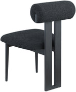 Dario - Boucle Dining Chair With Black Frame (Set of 2)