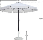 Amalfi - Patio Umbrella - White Base / Black Pole