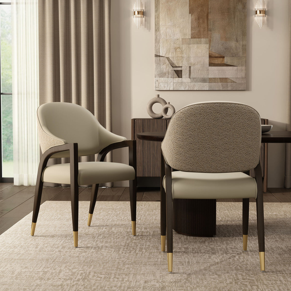 Manhattan Collette - Wood Upholstered Armchair