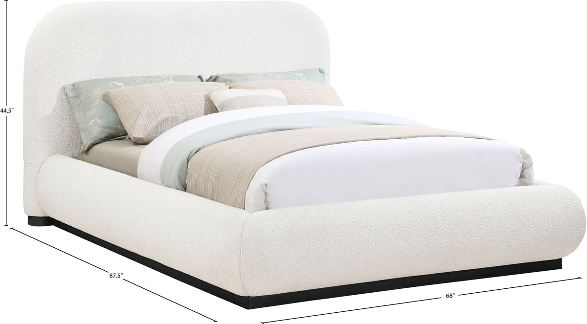 Vaughn - Boucle Bed With Black Base