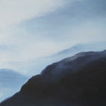 Cold Shoulder - Hand Painted Landscape Art - Black / Blue / Gray / White / Woodtone