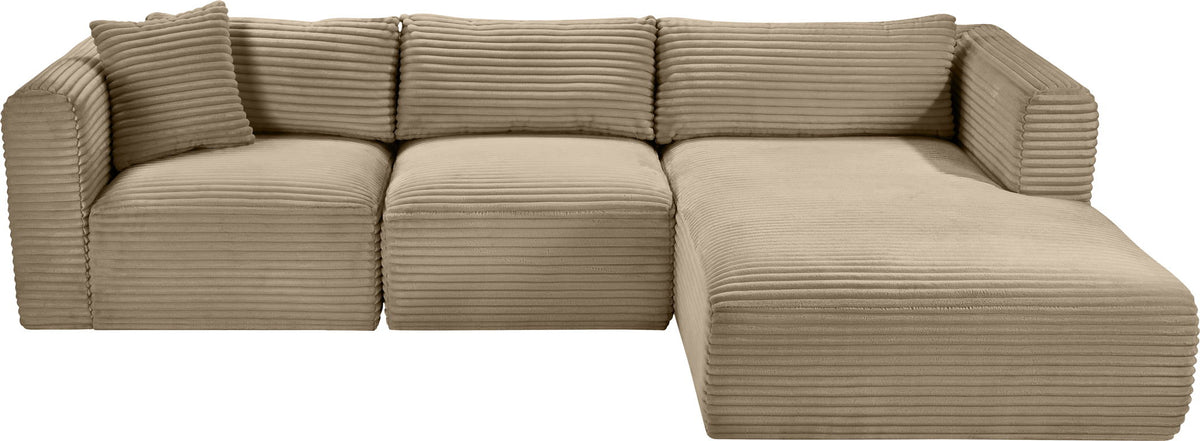 Shaggy - Fabric 3 Piece Modular Sectional