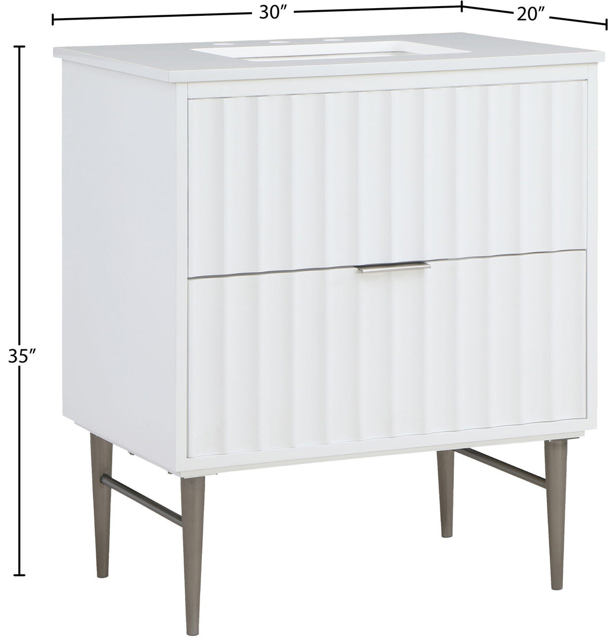 Modernist - Bathroom Vanity With Chrome Legs