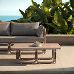 Baja - Rectangular Outdoor Coffee Table - Eucalyptus / Brown Rope