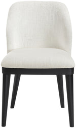 Valeo - Linen Textured Fabric Upholstered Dining Chair (Set of 2) - Painted Black Base