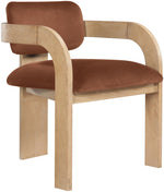 Cedra - Velvet Performance Fabric Upholstered Dining Chair (Set of 2) - Cognac