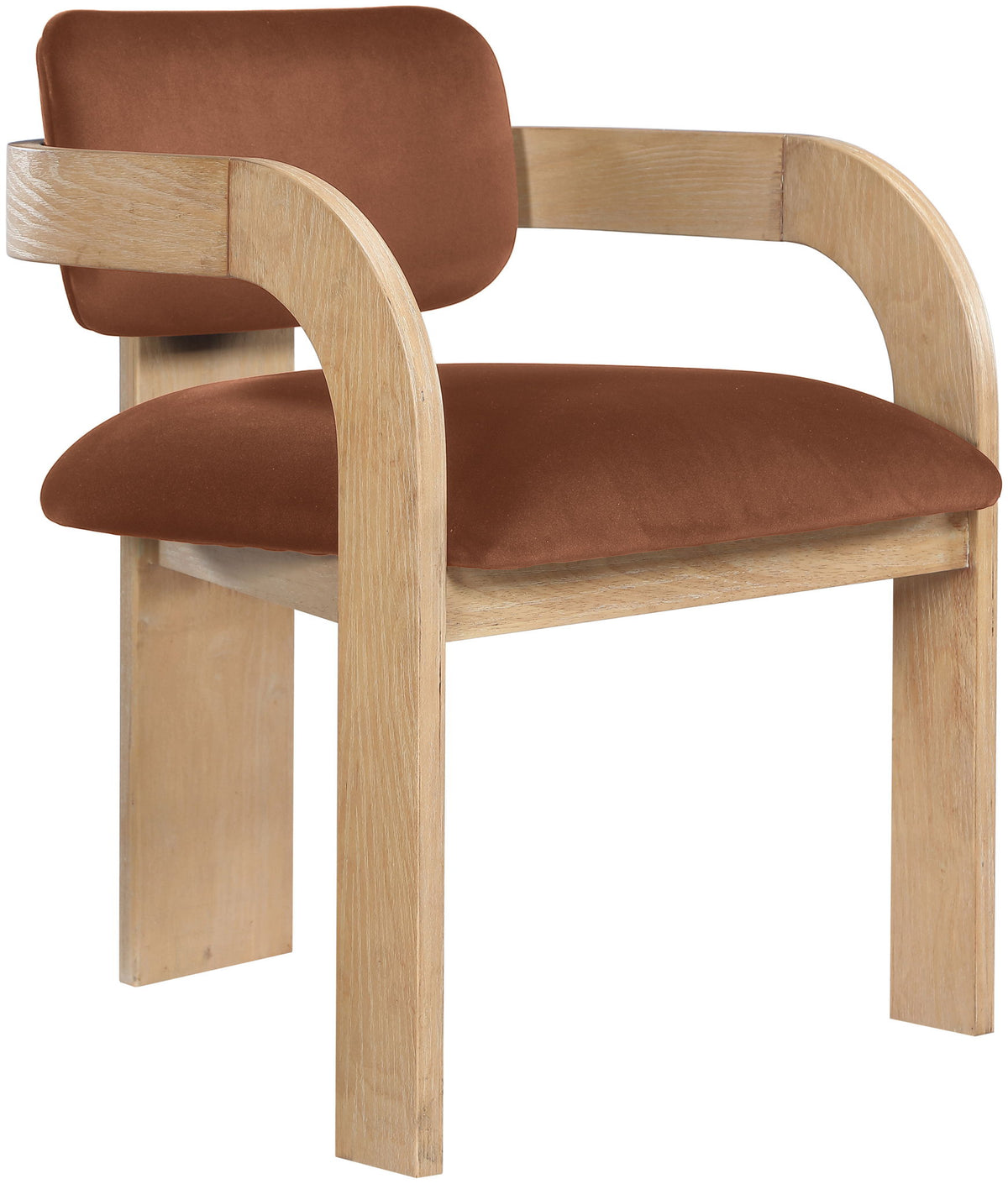 Cedra - Velvet Performance Fabric Upholstered Dining Chair (Set of 2) - Cognac
