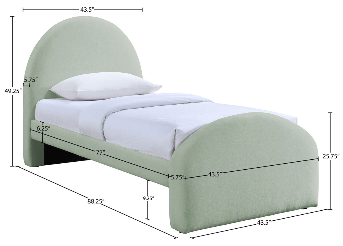 Andaz - Chenille Fabric Upholstered Bed