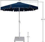 Amalfi - Aluminum Patio Umbrella - White Base / White Pole