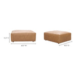 Form - Leather Ottoman - Sonoran Tan