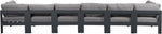 Nizuc - Outdoor Patio 6 Seat Modular Sofa With Gray Frame