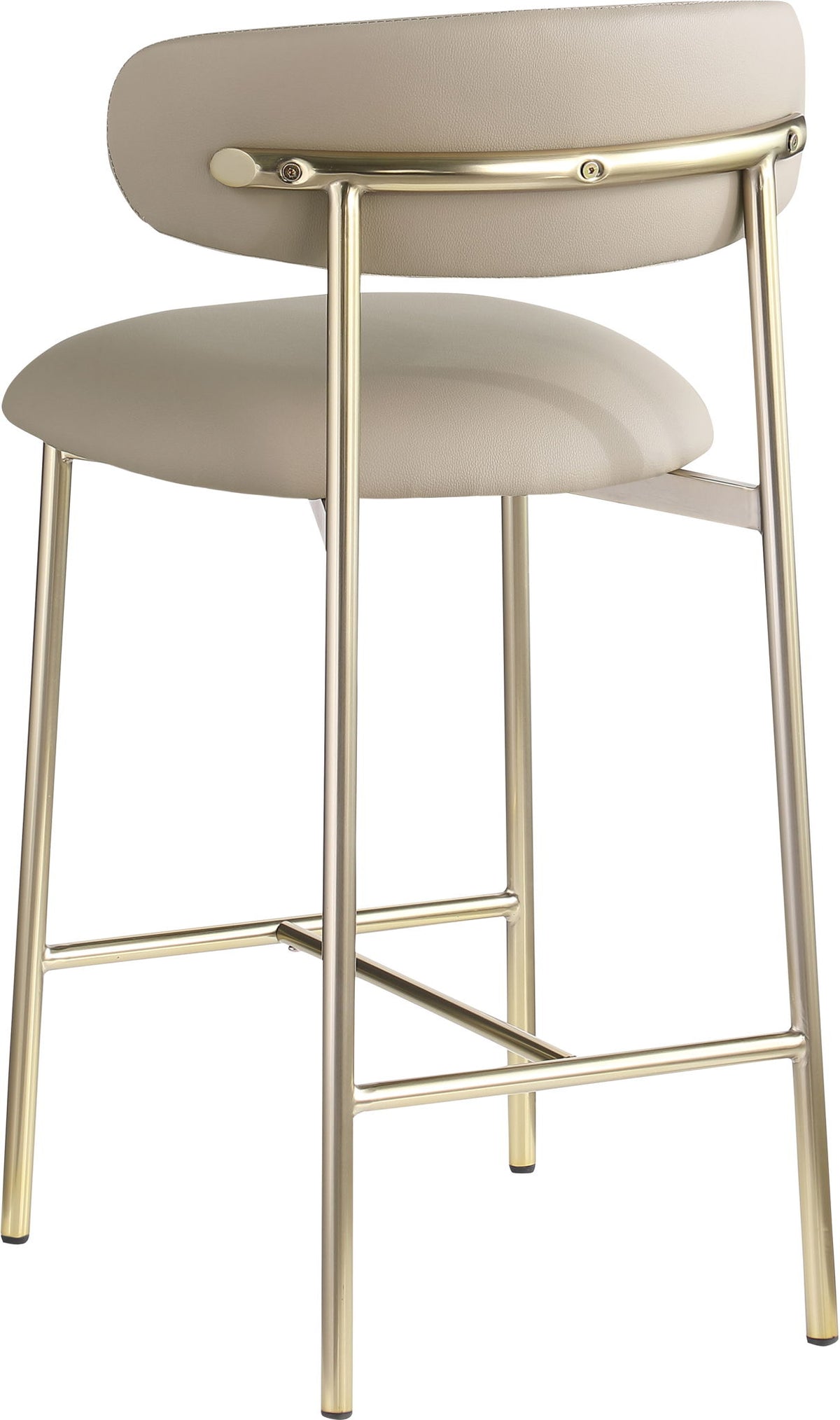 Lupita - Counter Stool With Brushed Gold Frame (Set of 2)