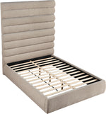 Adam - Chenille Fabric Bed With 89" Headboard
