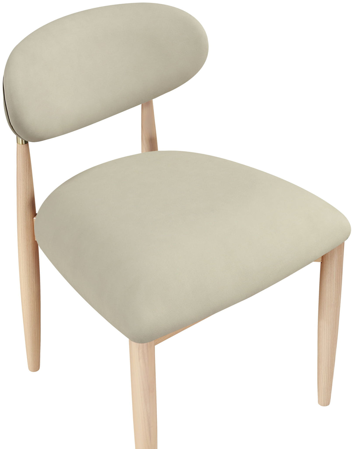 Riccio - Faux Leather Dining Side Chair (Set of 2) - Natural Frame