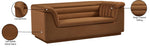 Cascade - Velvet Loveseat - Saddle