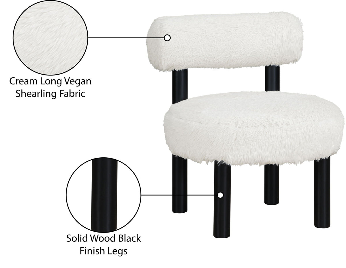 Ambre - Vegan Shearling Fabric Upholstered Accent Chair