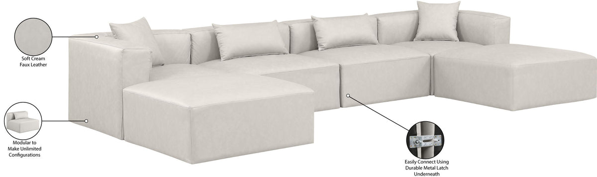 Cube - 6 Piece Modular Double Chaise Sectional
