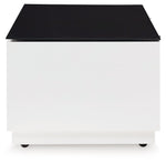 Gardoni - Rectangular Cocktail Table - White / Black