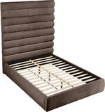 Adam - Chenille Fabric Bed With 89" Headboard