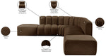 Arc - Velvet 7 Piece Corner Modular Sofa