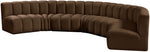 Arc - Velvet 7 Piece U-Shaped Modular Sofa