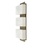 Triple Stack - Sconce - Light Antique Brass / White