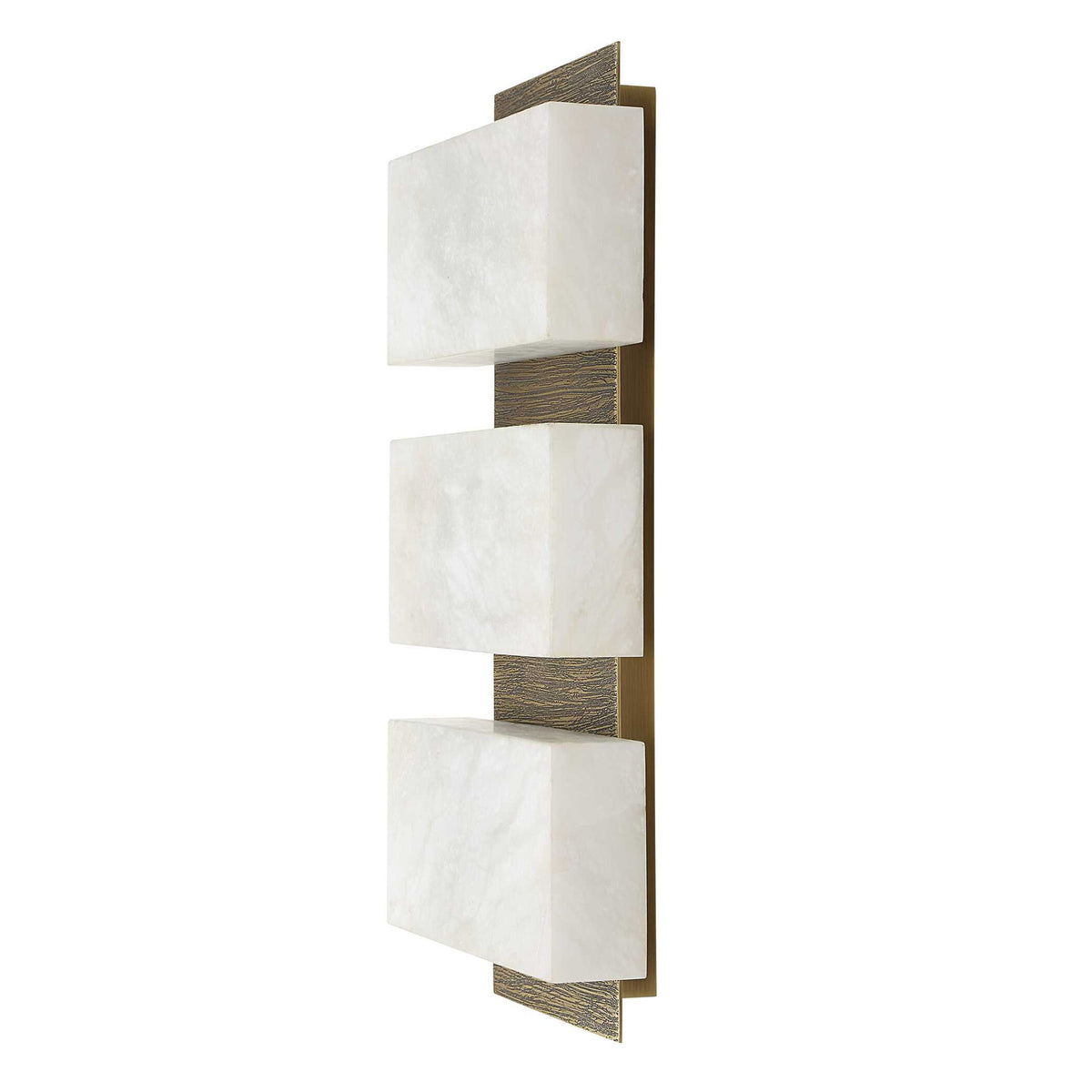 Triple Stack - Sconce - Light Antique Brass / White
