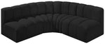 Arc - Boucle Fabric 4 Piece Corner Modular Sofa