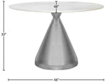Emery - Marble/Stone Dining Table - White