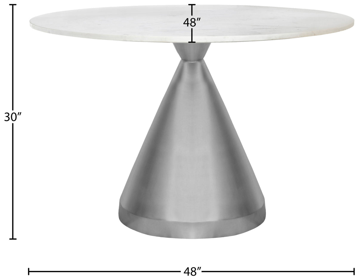 Emery - Marble/Stone Dining Table - White