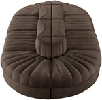 Rummi - Oval Velvet Performance Fabric Upholstered 8 Piece Modular Sectional