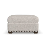 Milo - Fabric Cocktail Ottoman With Nailhead Trim