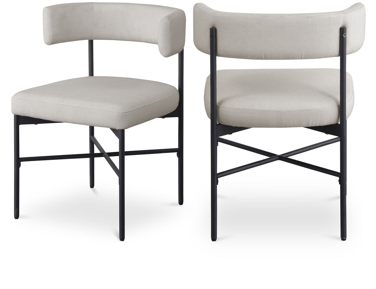 Rivage - Durable Dining Chair With Black Frame (Set of 2)