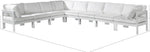 Nizuc - Outdoor Patio 8 Piece Modular Sectional With White Frame