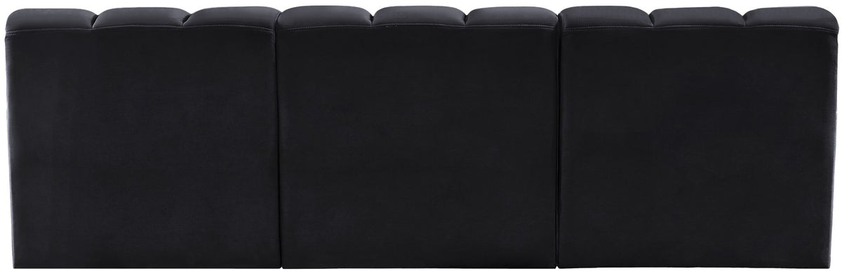 Arc - Velvet 3 Piece Modular Straight Sofa