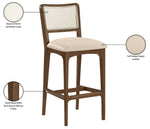 Atrium - Upholstered Bar Stool (Set of 2) - Brushed Brown Frame