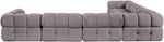 Orin - L-Shaped Velvet 6 Piece Modular Sectional