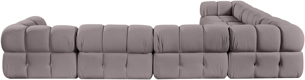 Orin - L-Shaped Velvet 6 Piece Modular Sectional