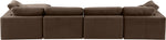 Comfy - 5 Piece Velvet Modular Sectional With Chaise