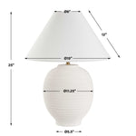 Rocio - Ceramic Table Lamp - White