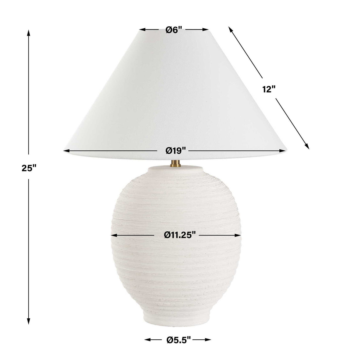 Rocio - Ceramic Table Lamp - White