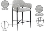 Dame - Fabric Upholstered Counter Stool (Set of 2)