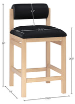 Roundhill - Faux Leather Counter Stool - Natural Frame