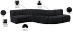 Arc - Velvet 6 Piece Curved Modular Sofa
