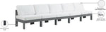 Nizuc - Outdoor Patio 5 Seat Modular Armless Sofa With Gray Frame