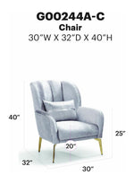 Eaton - Chair - Shiny Silver